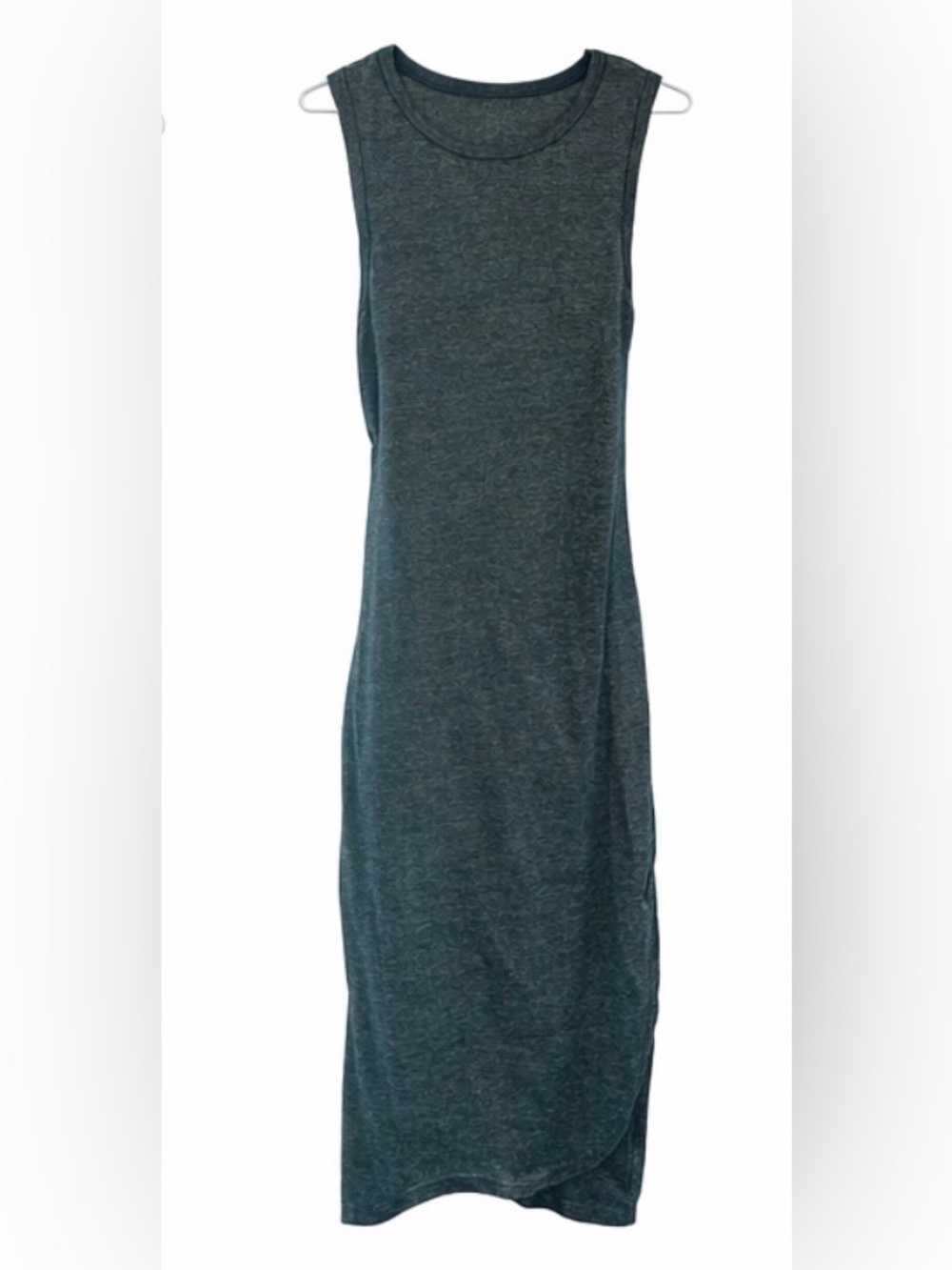 Leith Dark Green Sleeveless Draped Midi Dress